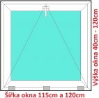 Plastov okna S SOFT ka 115 a 120cm